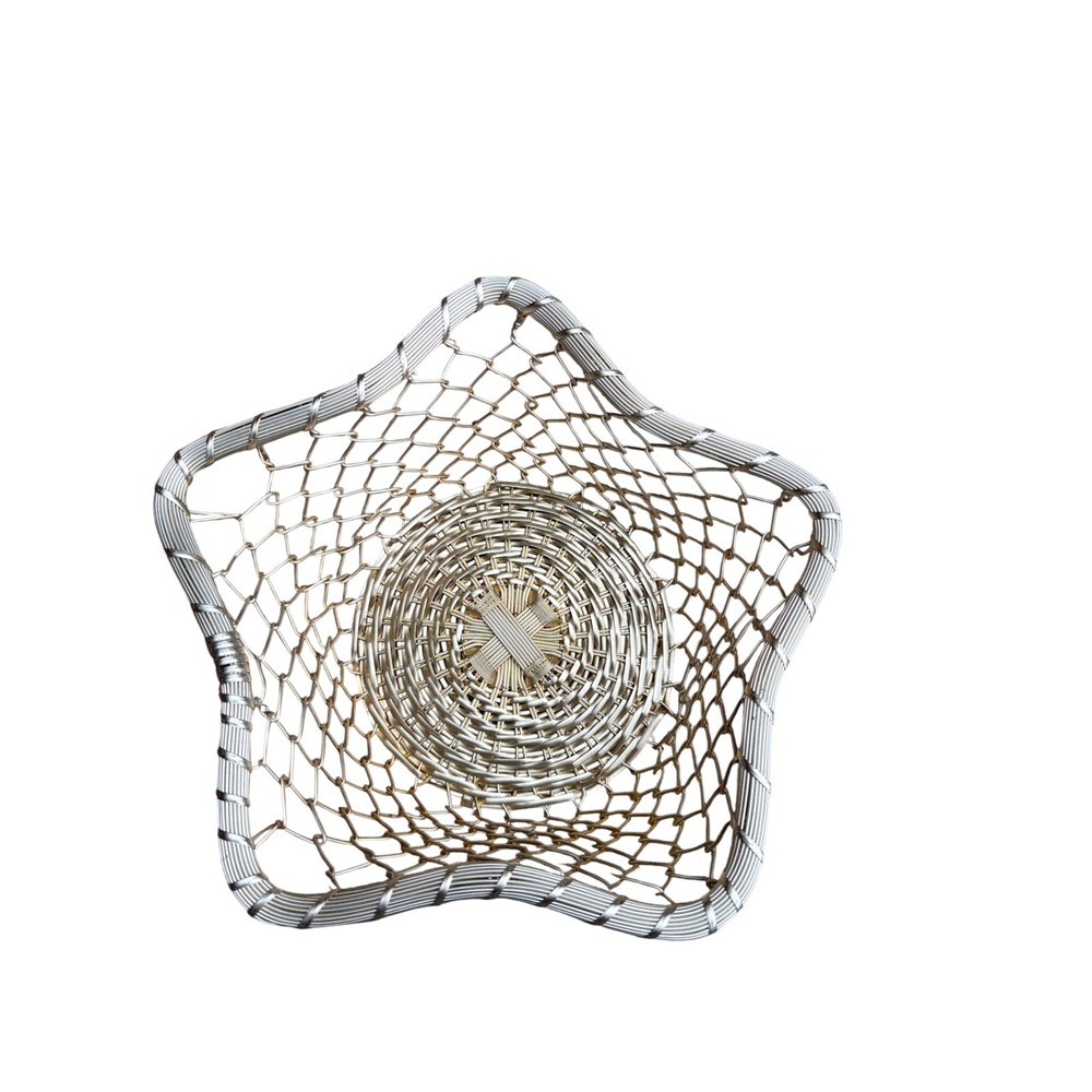 French Style Wire Basket Home Decor Excellent Star Shaped Woven Mesh